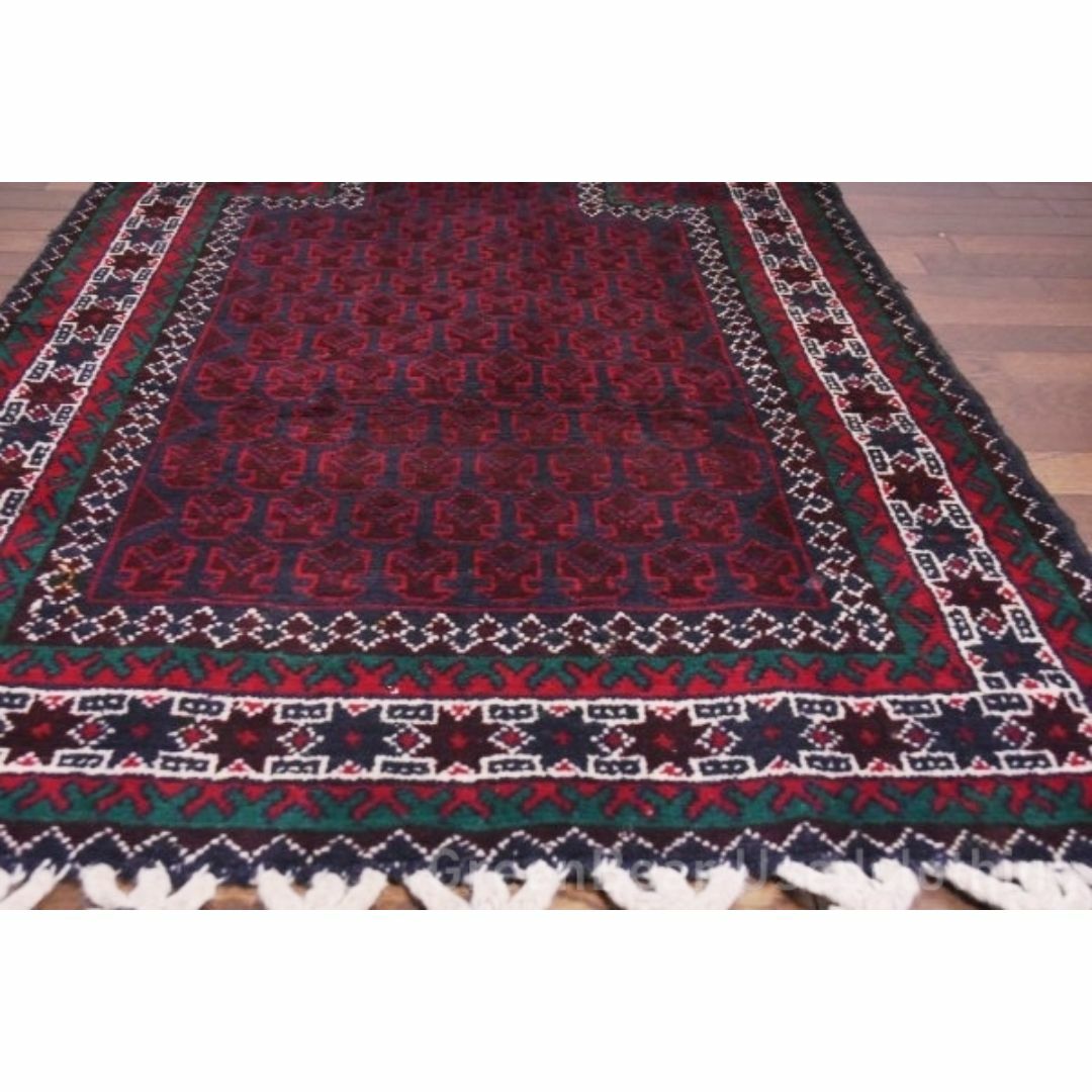 RAGU031 寛ぎスペースに◎トライバルラグ 144cm×85cm ウール絨毯 RAGU031 寛ぎスペースに◎トライバルラグ 144cm×85cm ウール絨毯