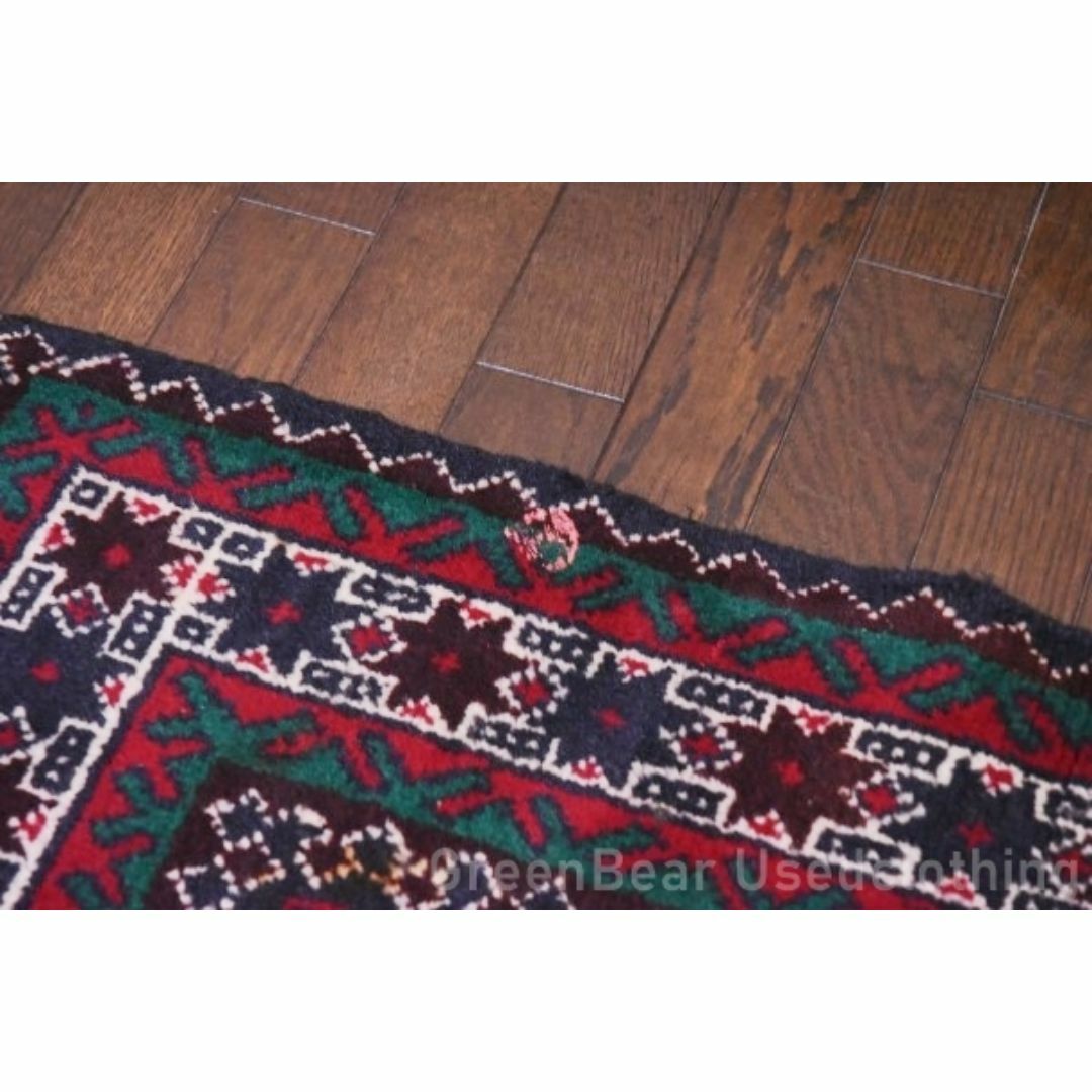 RAGU031 寛ぎスペースに◎トライバルラグ 144cm×85cm ウール絨毯 RAGU031 寛ぎスペースに◎トライバルラグ 144cm×85cm ウール絨毯
