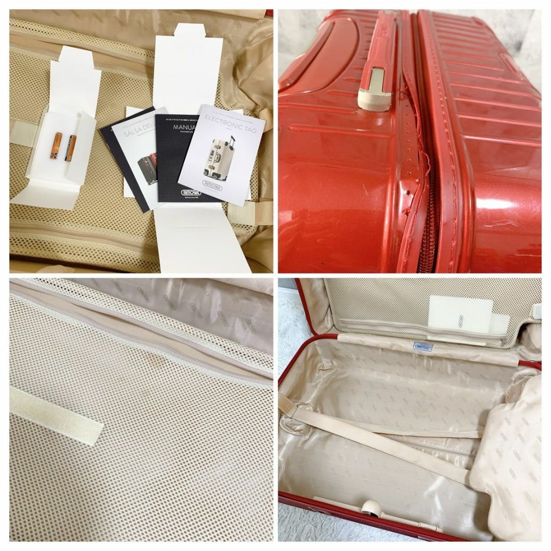 RIMOWA - リモワ サルサデラックス 電子タグ 63L 4輪 赤 RIMOWA - リモワ サルサデラックス 電子タグ 63L 4輪 赤
