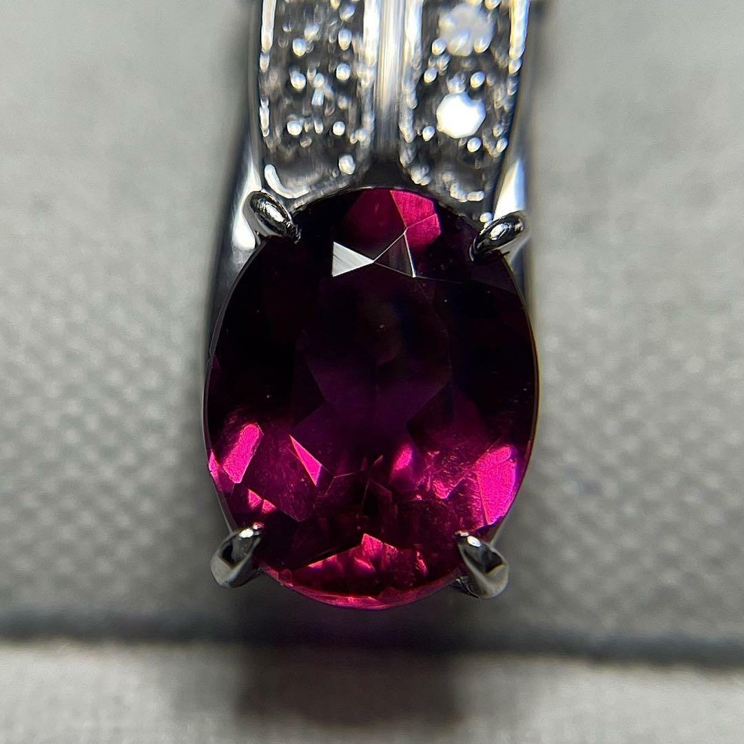 JJ237☆高級 ルベライト1.57ct ダイヤ プラチナ ヘッド 鑑別付 JJ237☆高級 ルベライト1.57ct ダイヤ プラチナ ヘッド 鑑別付