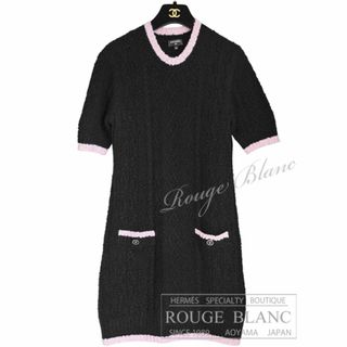 美品 CHANEL シャネル サマーニット ワンピース Mサイズ Aライン 美品 CHANEL シャネル サマーニット ワンピース Mサイズ Aライン