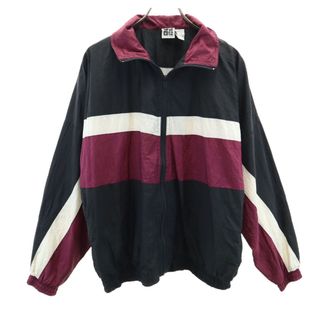アクティブウェア 90s オールド ナイロンジャケット L ブラック ACTIVE WEAR メンズ(ナイロンジャケット)