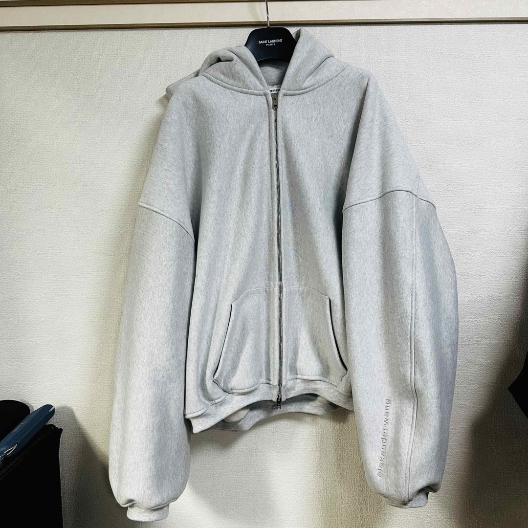 Alexander Wang - ALEXANDER WANG OVERSIZED HOODIE GREY Lの Alexander Wang - ALEXANDER WANG OVERSIZED HOODIE GREY Lの