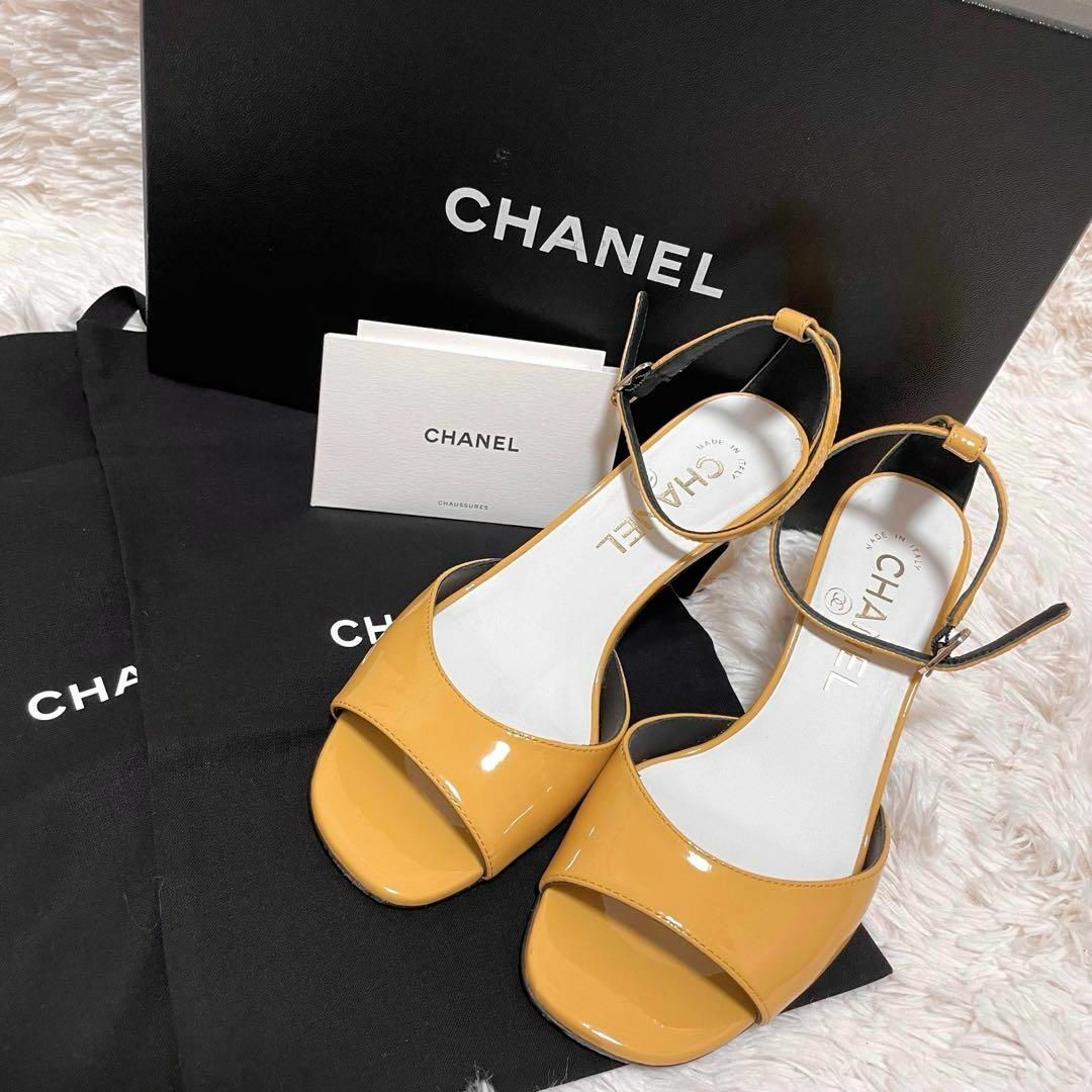 美品】CHANEL シャネル ココマーク サンダル パンプス 美品】CHANEL シャネル ココマーク サンダル パンプス