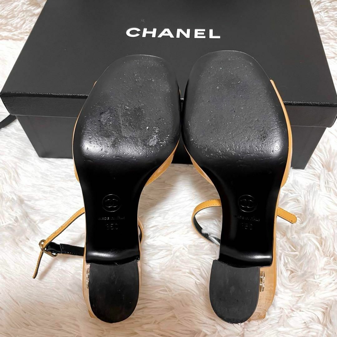 美品】CHANEL シャネル ココマーク サンダル パンプス 美品】CHANEL シャネル ココマーク サンダル パンプス