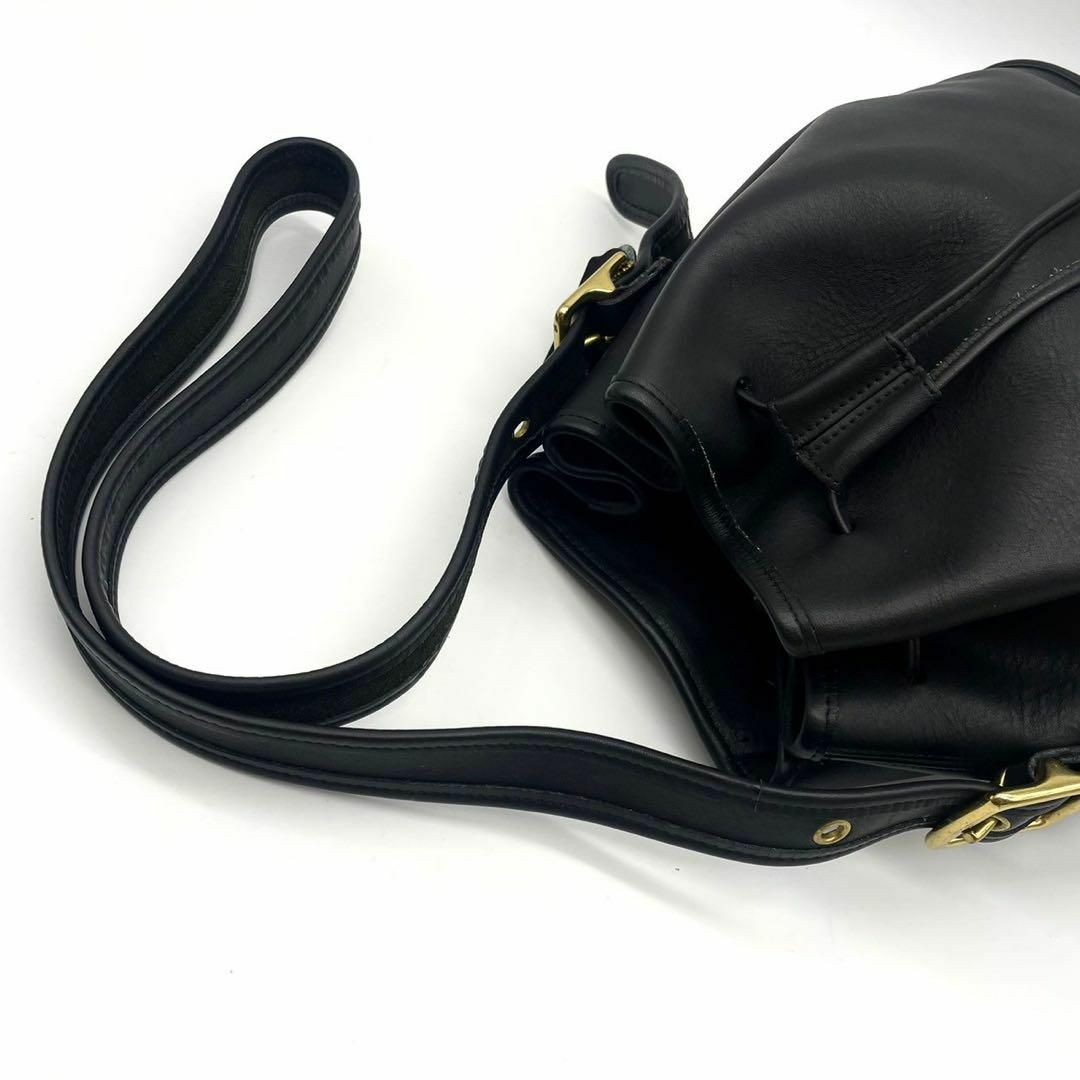 極希少！OLD COACH ゴールド金具 巾着ショルダーバッグ 黒