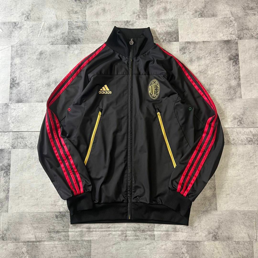 人気コラボ】adidas ACミラン古着トラックジャケット刺繍 人気コラボ】adidas ACミラン古着トラックジャケット刺繍