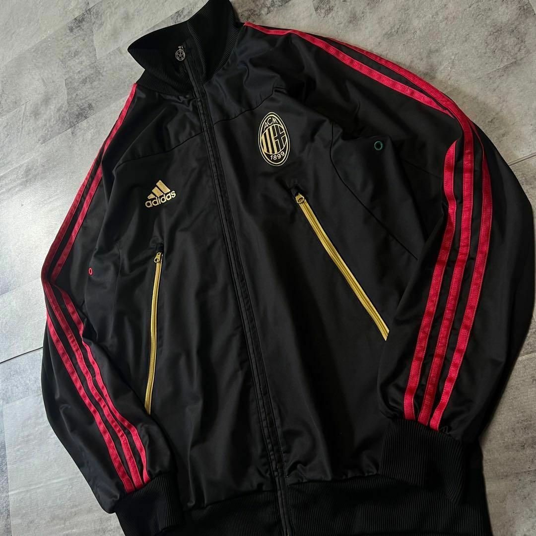 人気コラボ】adidas ACミラン古着トラックジャケット刺繍 人気コラボ】adidas ACミラン古着トラックジャケット刺繍