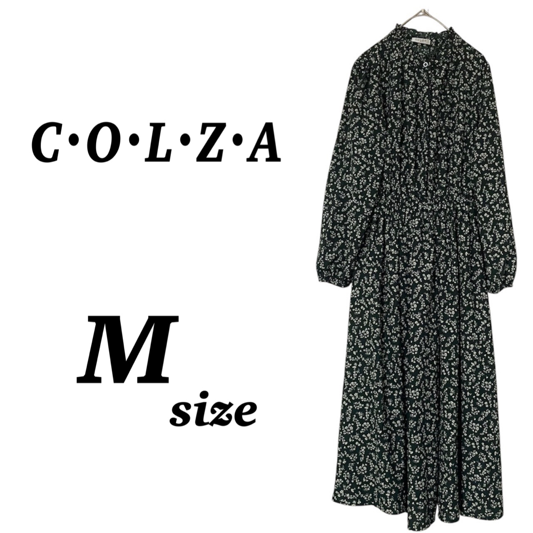 COLZA - 【C・O・L・Z・A】花柄ワンピース ロング丈 ウエスト COLZA - 【C・O・L・Z・A】花柄ワンピース ロング丈 ウエスト