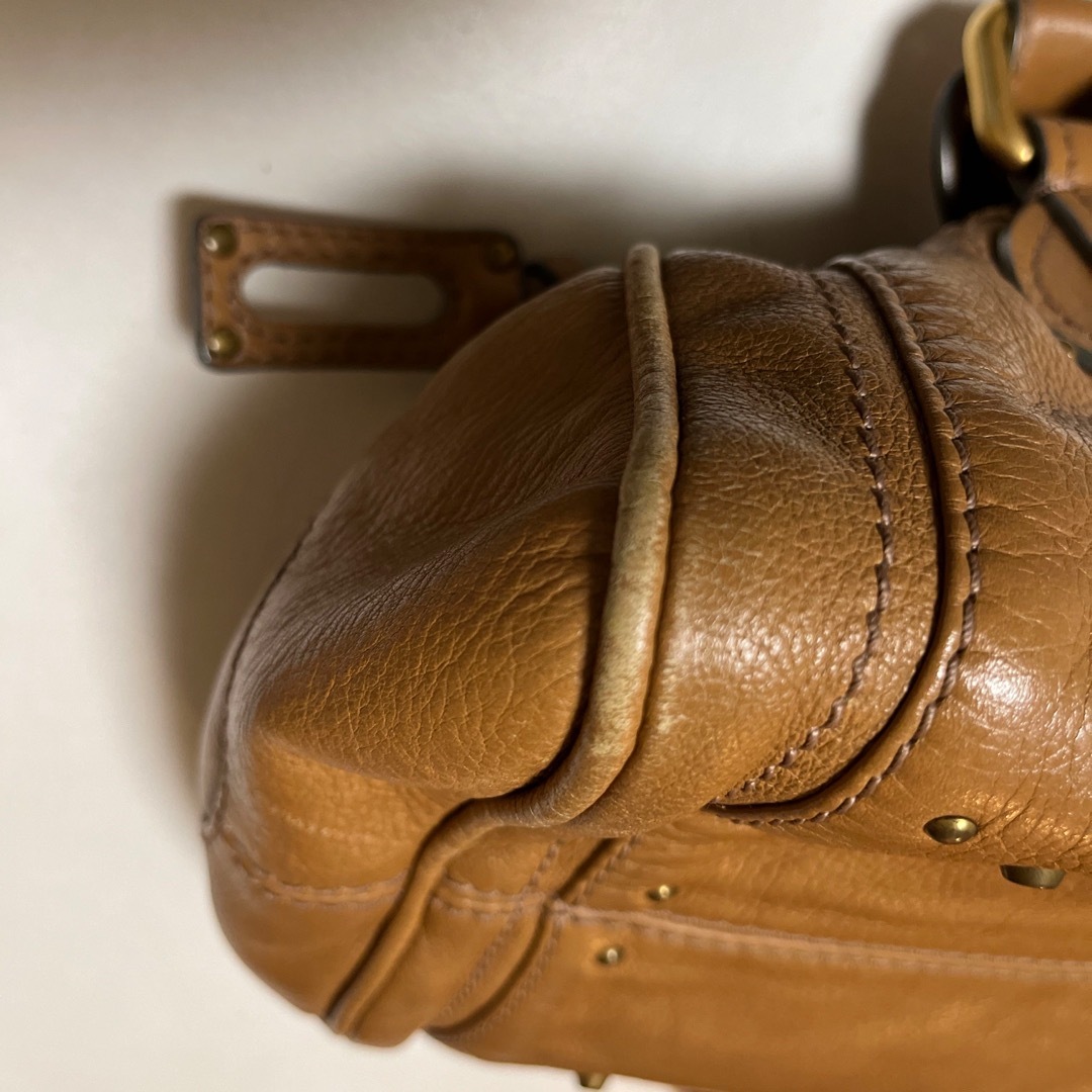 美品 Chloe クロエ パディントン ハンドバッグ レザー キャメル 美品 Chloe クロエ パディントン ハンドバッグ レザー キャメル