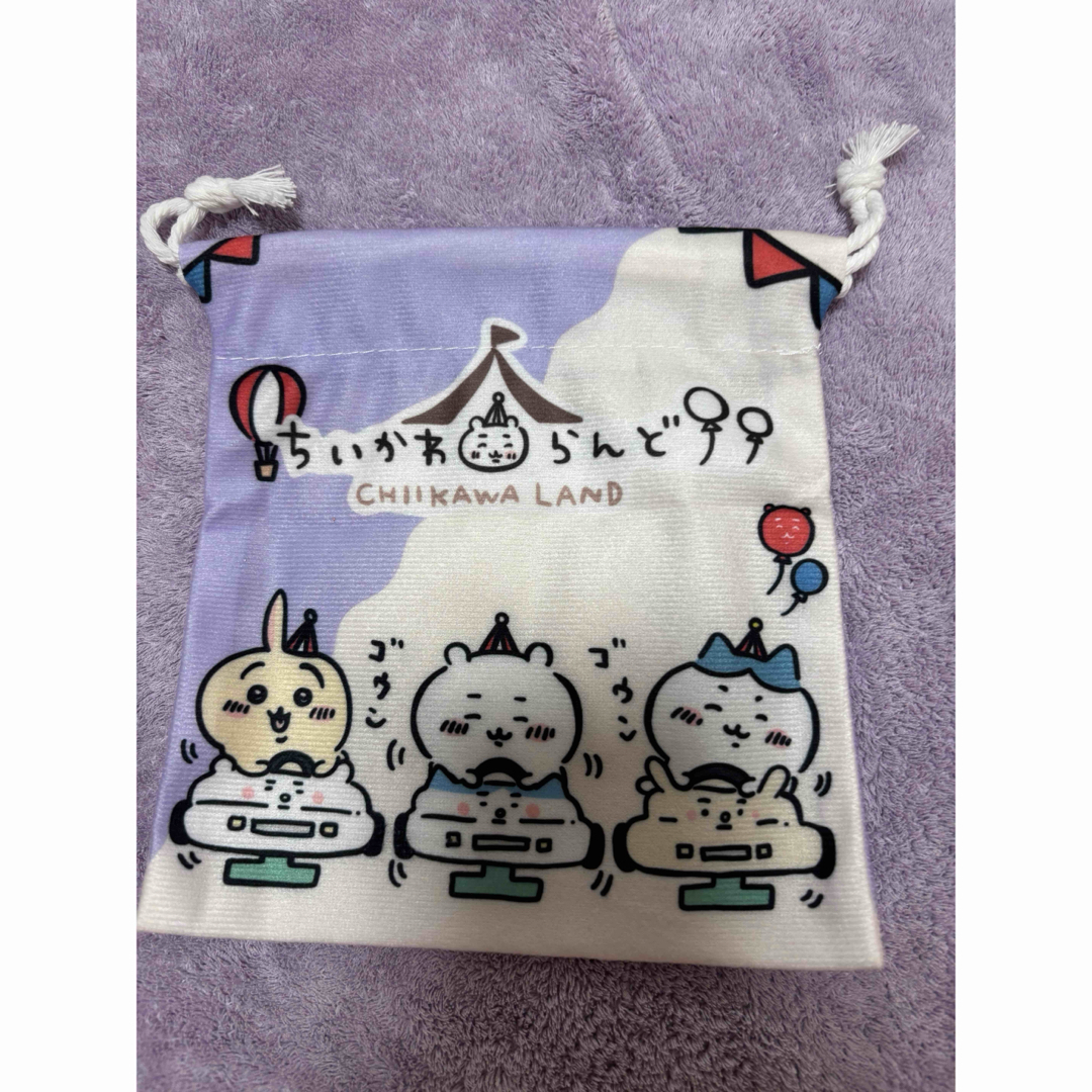 ちいかわらんど ちいかわ遊園地 ゆうえんち 巾着袋 グッズ ふくろ 子ども学校 エンタメ/ホビーのおもちゃ/ぬいぐるみ(キャラクターグッズ)の商品写真