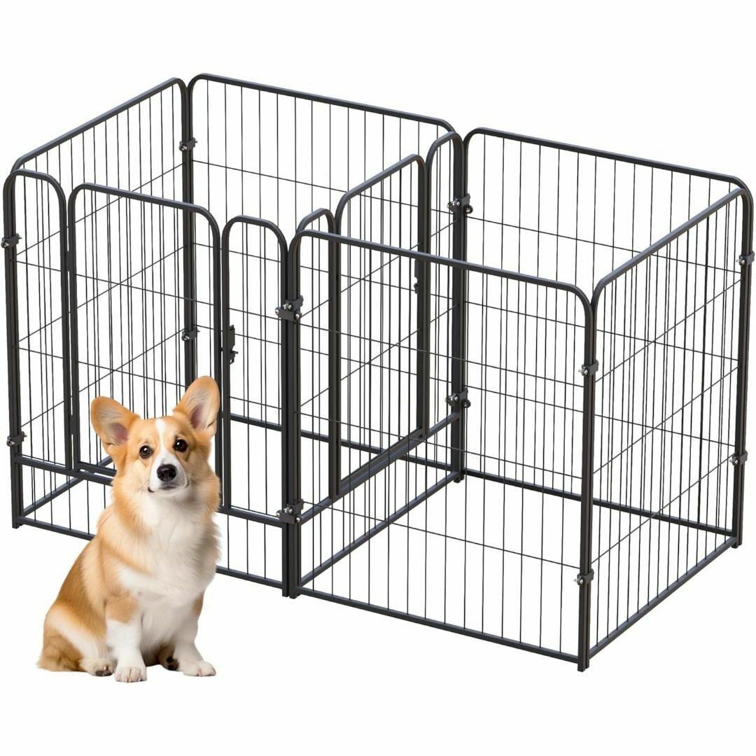 持ち運びが簡単✨ペットサークル 犬猫 小動物用 室内外兼用 扉付き 形状変更可