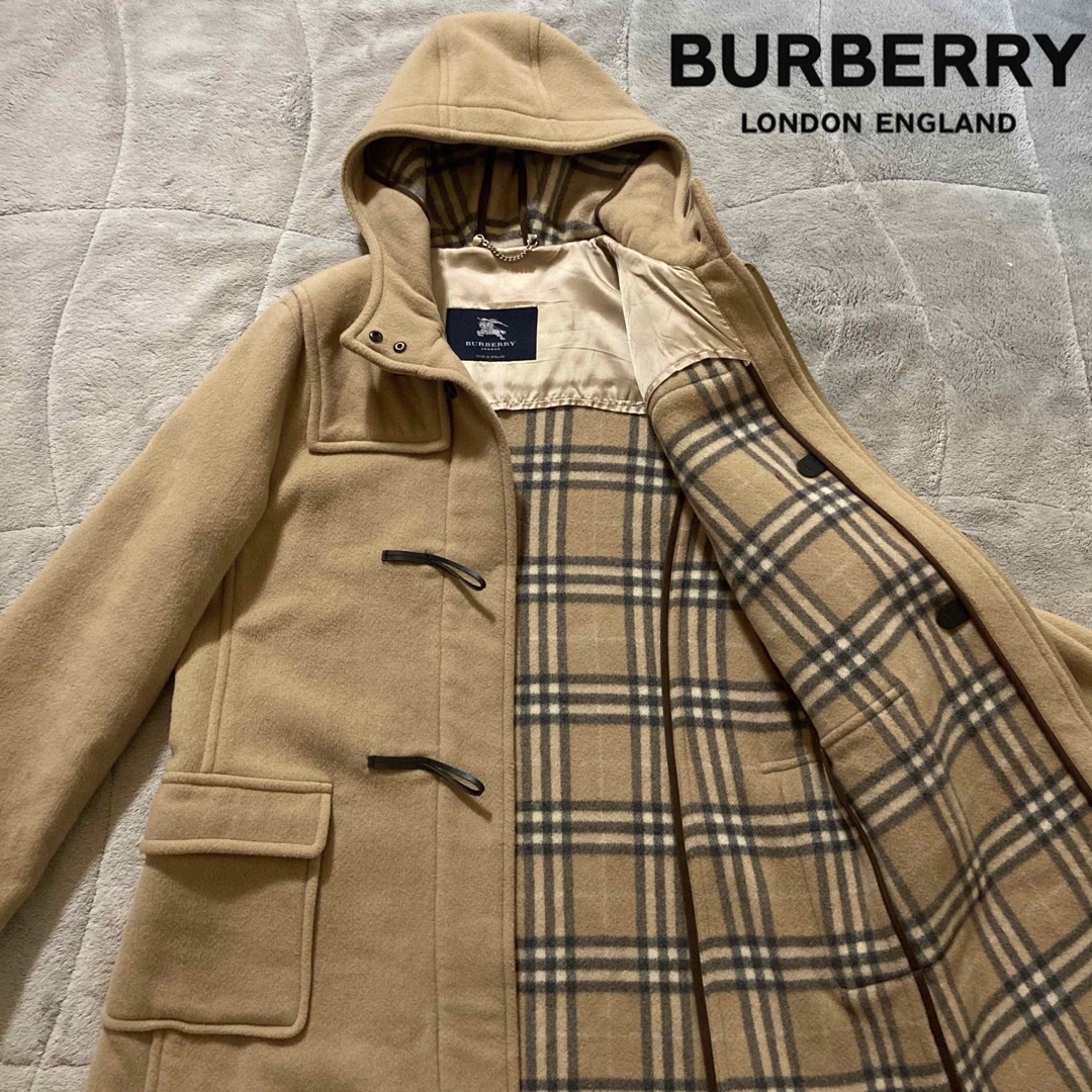 美品 BURBERRY LONDON ダッフルコート ウール ノバチェック 美品 BURBERRY LONDON ダッフルコート ウール ノバチェック