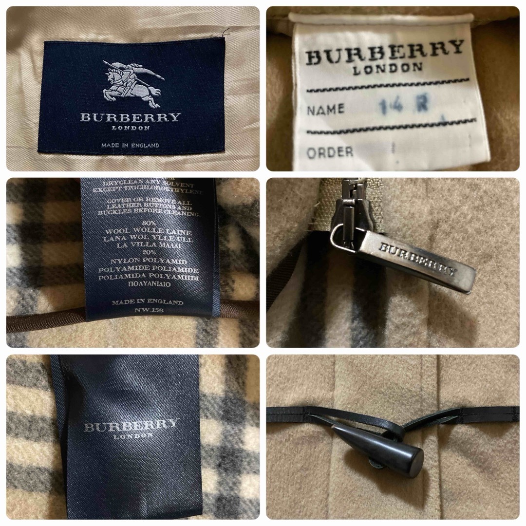 美品 BURBERRY LONDON ダッフルコート ウール ノバチェック 美品 BURBERRY LONDON ダッフルコート ウール ノバチェック
