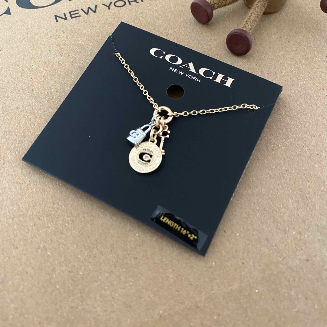 COACH - COACHネックレス コーチ ネックレス ローズゴールドの COACH - COACHネックレス コーチ ネックレス ローズゴールドの