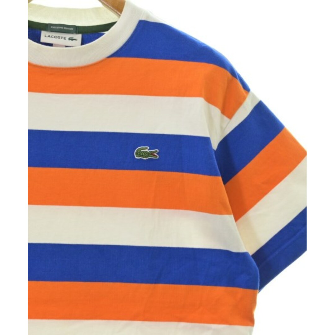 LACOSTE - LACOSTE Tシャツ・カットソー 2(S位) 青xオレンジx白 LACOSTE - LACOSTE Tシャツ・カットソー 2(S位) 青xオレンジx白