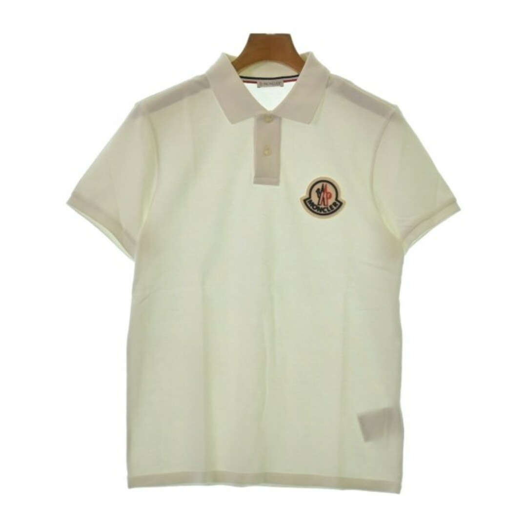 MONCLER モンクレール ポロシャツ S 白 【古着】 MONCLER モンクレール ポロシャツ S 白 【古着】