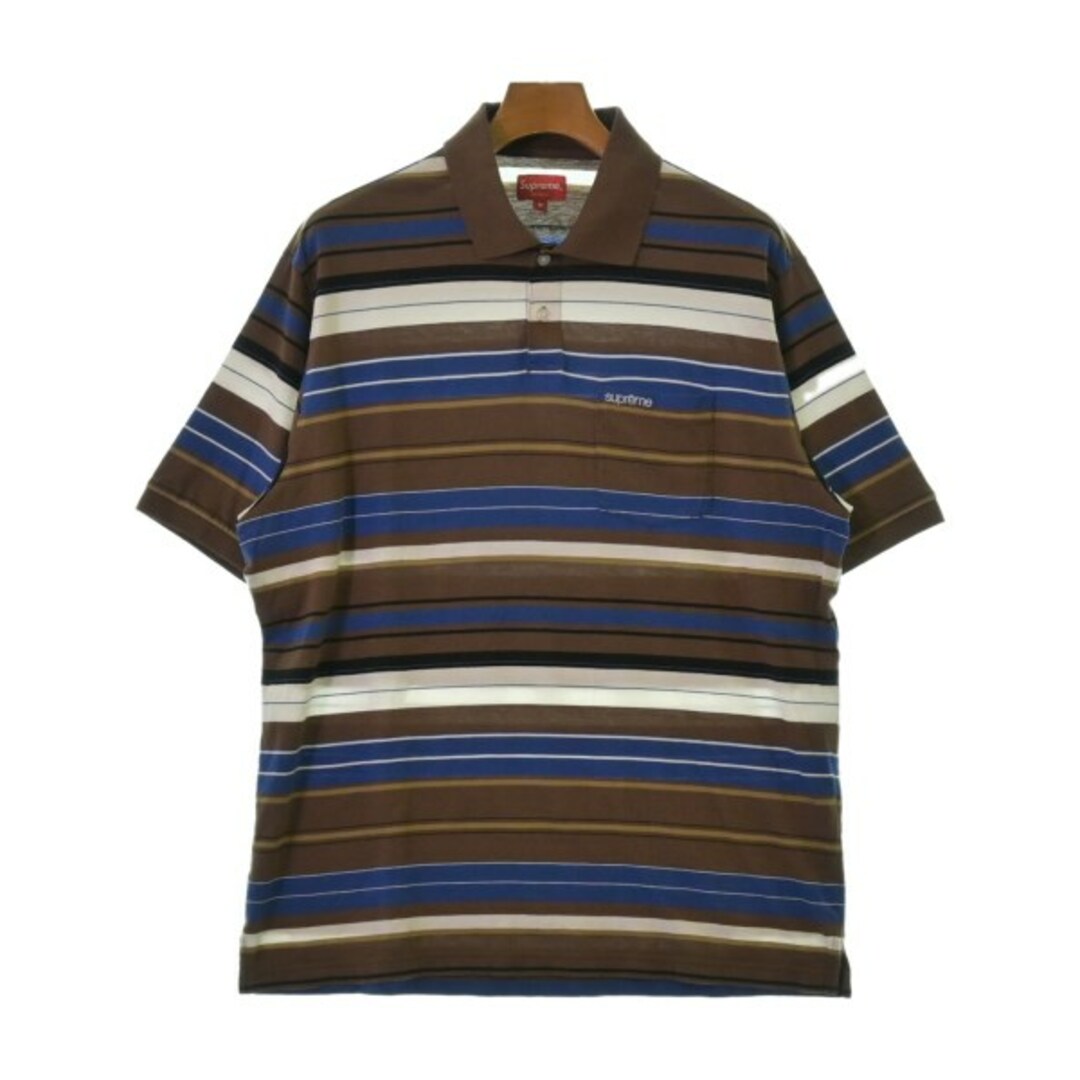 Supreme - Supreme シュプリーム ポロシャツ M 茶x白x青等 Supreme - Supreme シュプリーム ポロシャツ M 茶x白x青等