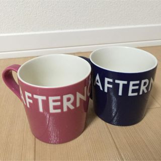 アフタヌーンティー(AfternoonTea)の【新品】Afternoon Tea マグカップ ロゴ柄 ピンク・ブルー(グラス/カップ)