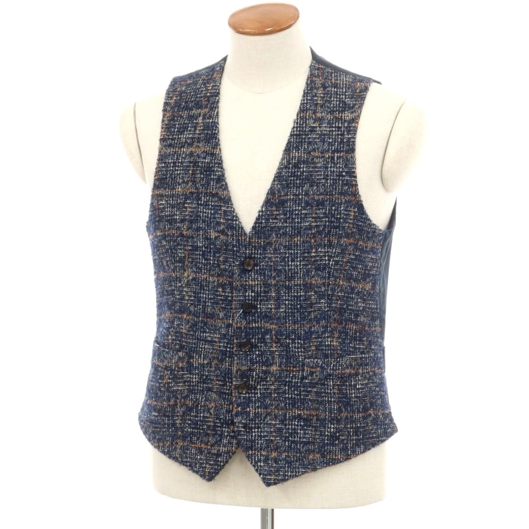 ラルディーニ LARDINI ウールナイロン チェック ベスト ジレ ラルディーニ LARDINI ウールナイロン チェック ベスト ジレ
