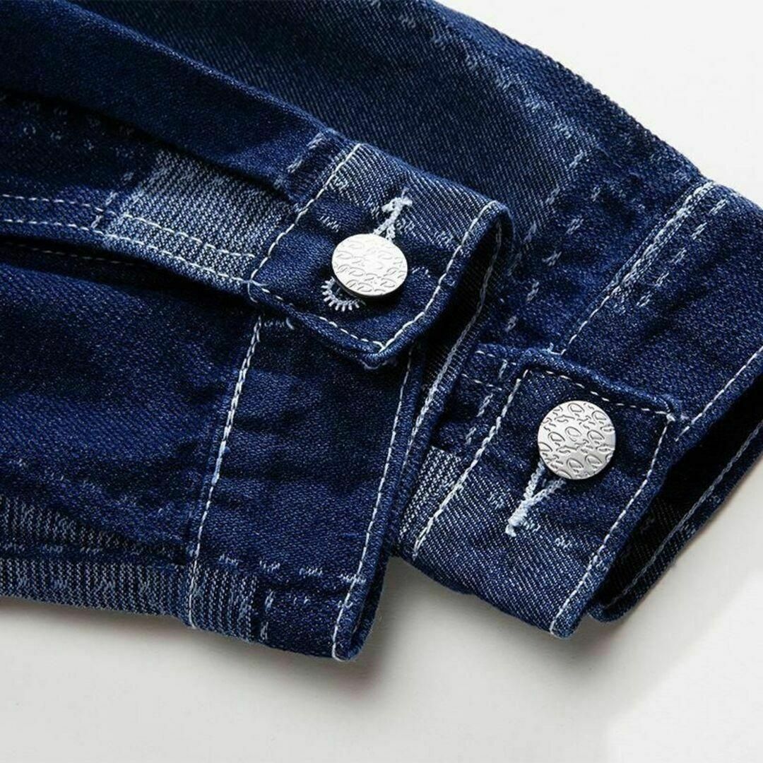 ⭐デニム ジャケット メンズ ステッチ 軽やか インディゴ G ⭐デニム ジャケット メンズ ステッチ 軽やか インディゴ G