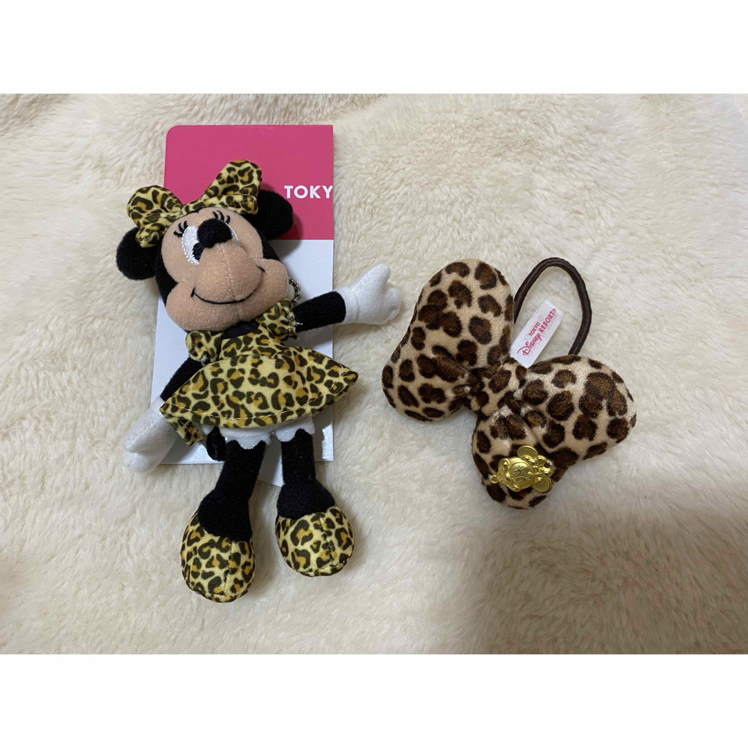 ディズニーリゾート ミニー ヒョウ柄 白う ヘアゴム ディズニーリゾート ミニー ヒョウ柄 白う ヘアゴム