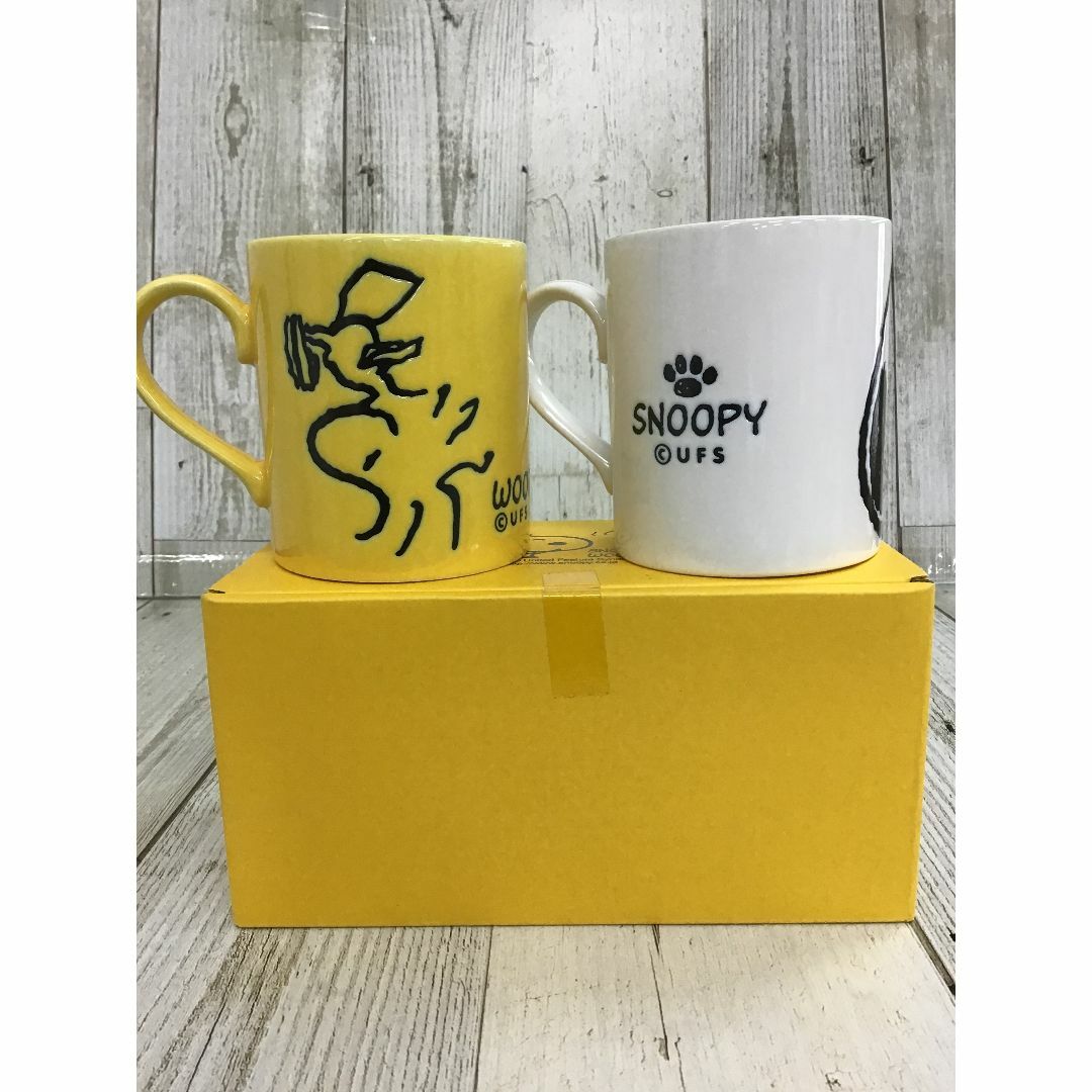 スヌーピー フェイス ペア マグセット スヌーピー&ウッド