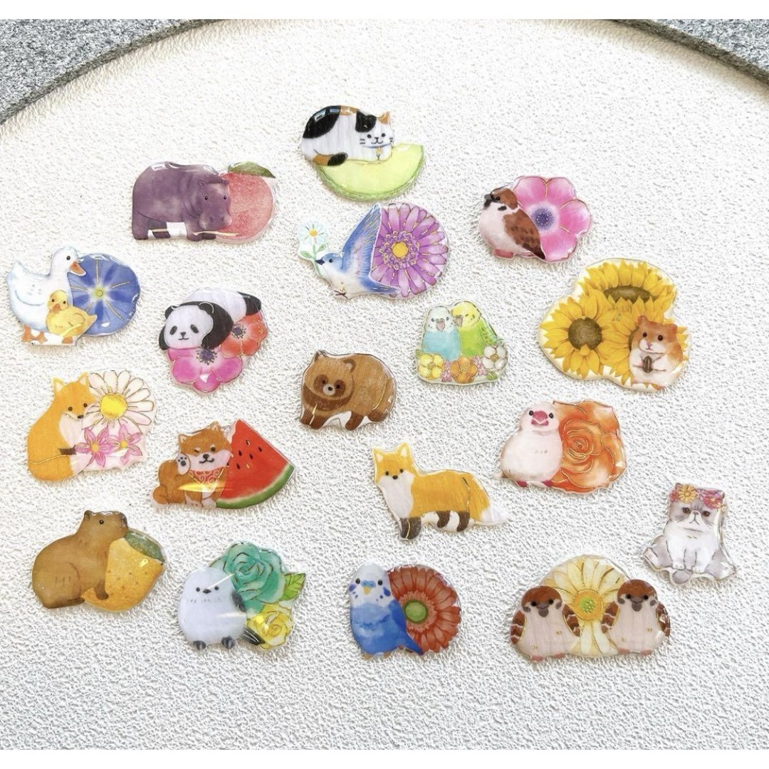 最も  カバ 動物 もも ブローチ チャーム ヘアゴム ピンバッジ レジン チャーム