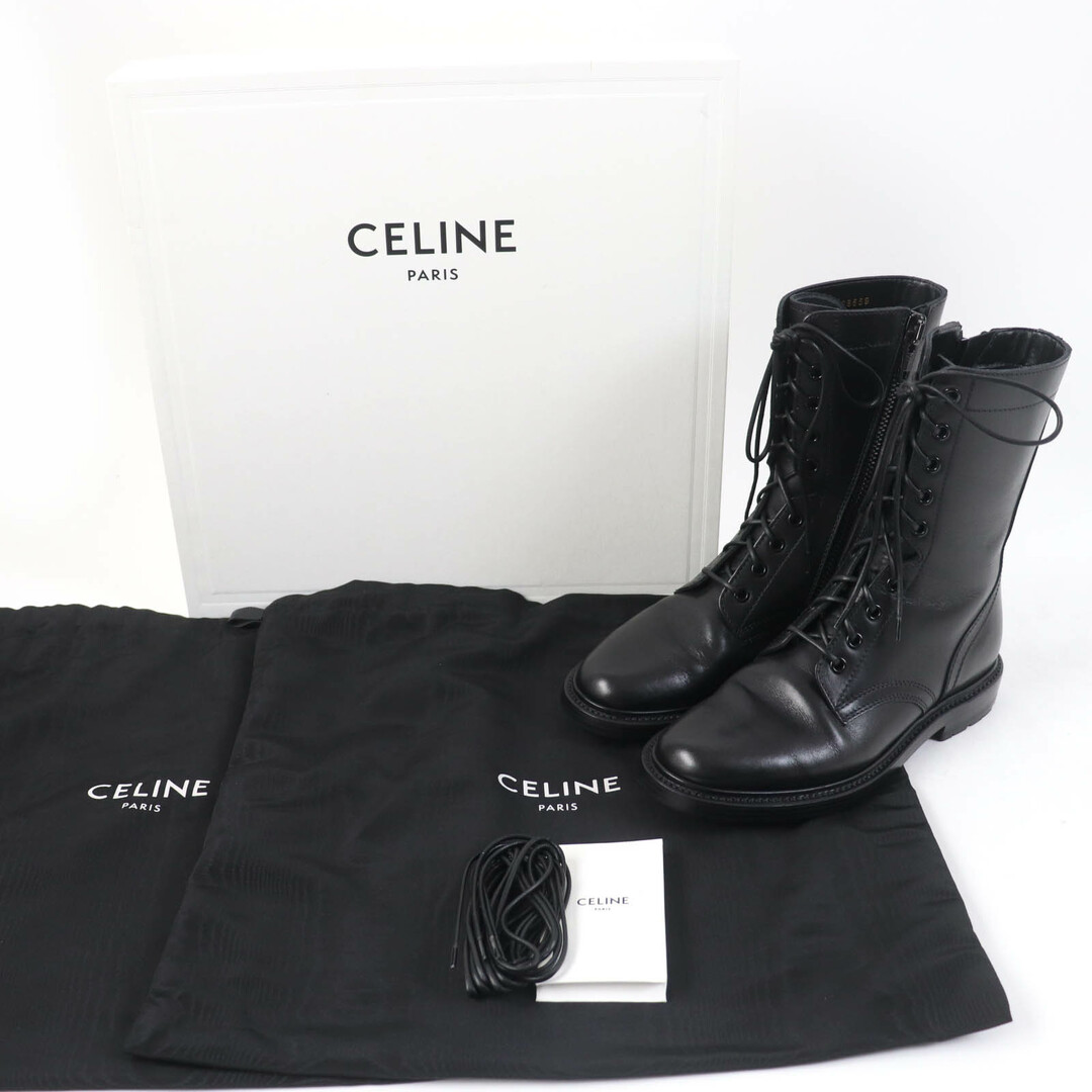 CELINE(セリーヌ) ショートブーツ 36 レディース - 黒 レザー CELINE(セリーヌ) ショートブーツ 36 レディース - 黒 レザー