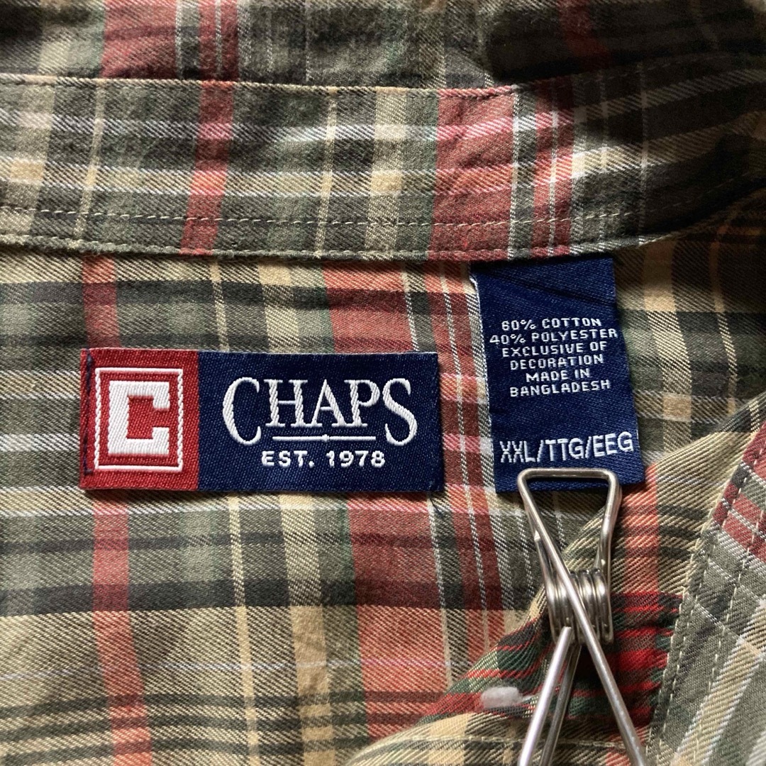 CHAPS - 【90sオールド】チャップス 刺繍ロゴ BDタータン CHAPS - 【90sオールド】チャップス 刺繍ロゴ BDタータン