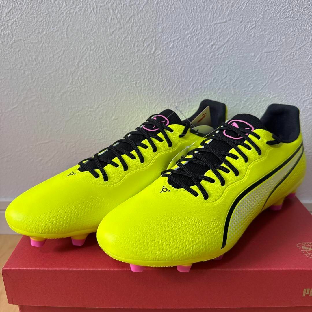 PUMA - 新品 PUMA キングプロ HG/AG サッカー スパイク 蛍光黄色 PUMA - 新品 PUMA キングプロ HG/AG サッカー スパイク 蛍光黄色