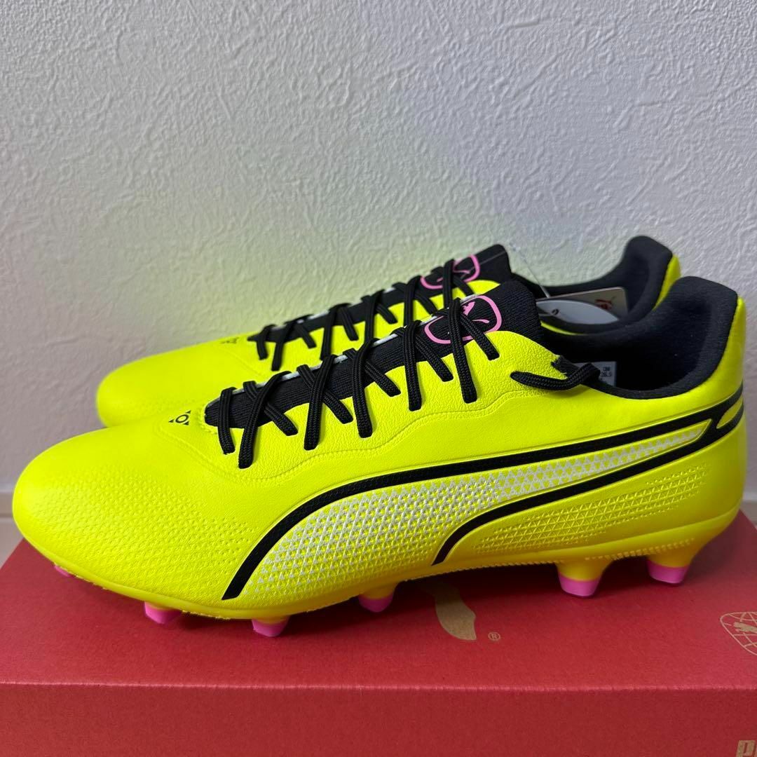 PUMA - 新品 PUMA キングプロ HG/AG サッカー スパイク 蛍光黄色 PUMA - 新品 PUMA キングプロ HG/AG サッカー スパイク 蛍光黄色