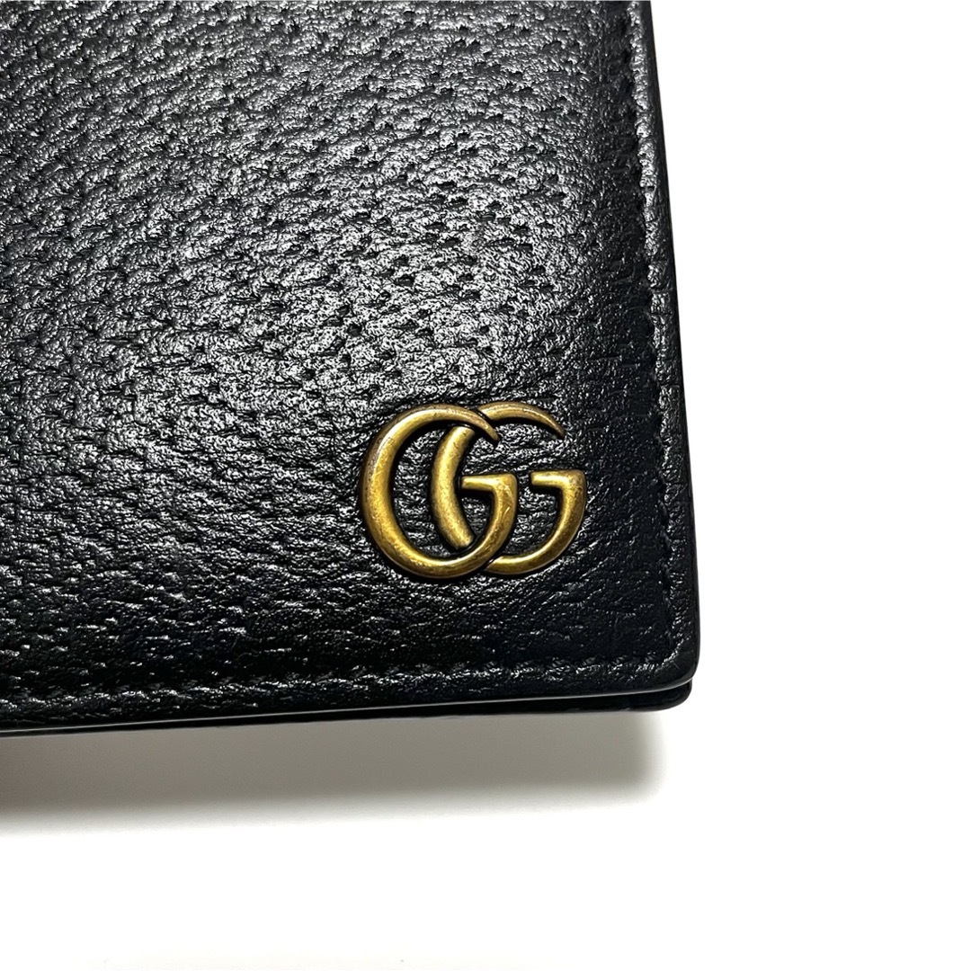 947 MORI様 GUCCI グッチ 折り財布 GGマーモント レザー 黒 947 MORI様 GUCCI グッチ 折り財布 GGマーモント レザー 黒