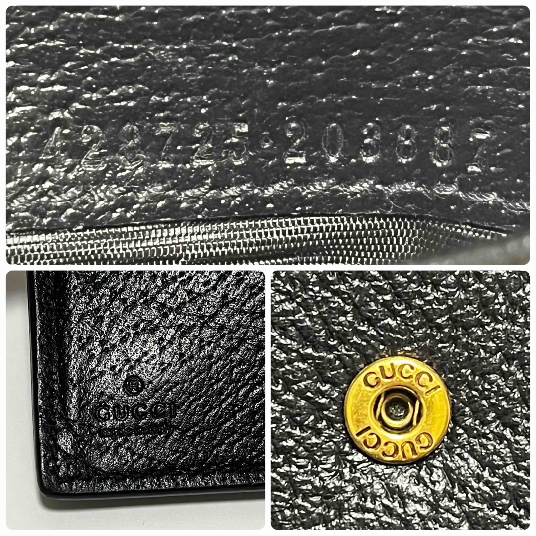 947 MORI様 GUCCI グッチ 折り財布 GGマーモント レザー 黒 947 MORI様 GUCCI グッチ 折り財布 GGマーモント レザー 黒