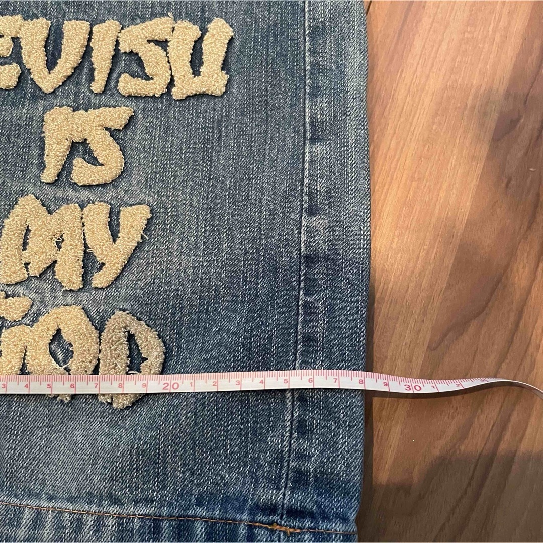 EVISU - サイズ32 2001 ハーフパンツ GOD 刺繍 エヴィス エビス EVISU - サイズ32 2001 ハーフパンツ GOD 刺繍 エヴィス エビス