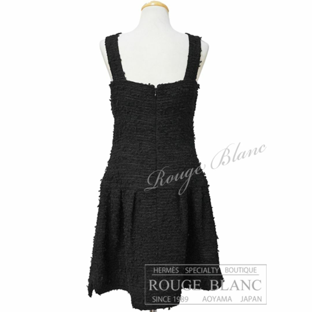シャネル ノースリーブワンピース ブラック 黒 #36 17P タグ付 シャネル ノースリーブワンピース ブラック 黒 #36 17P タグ付