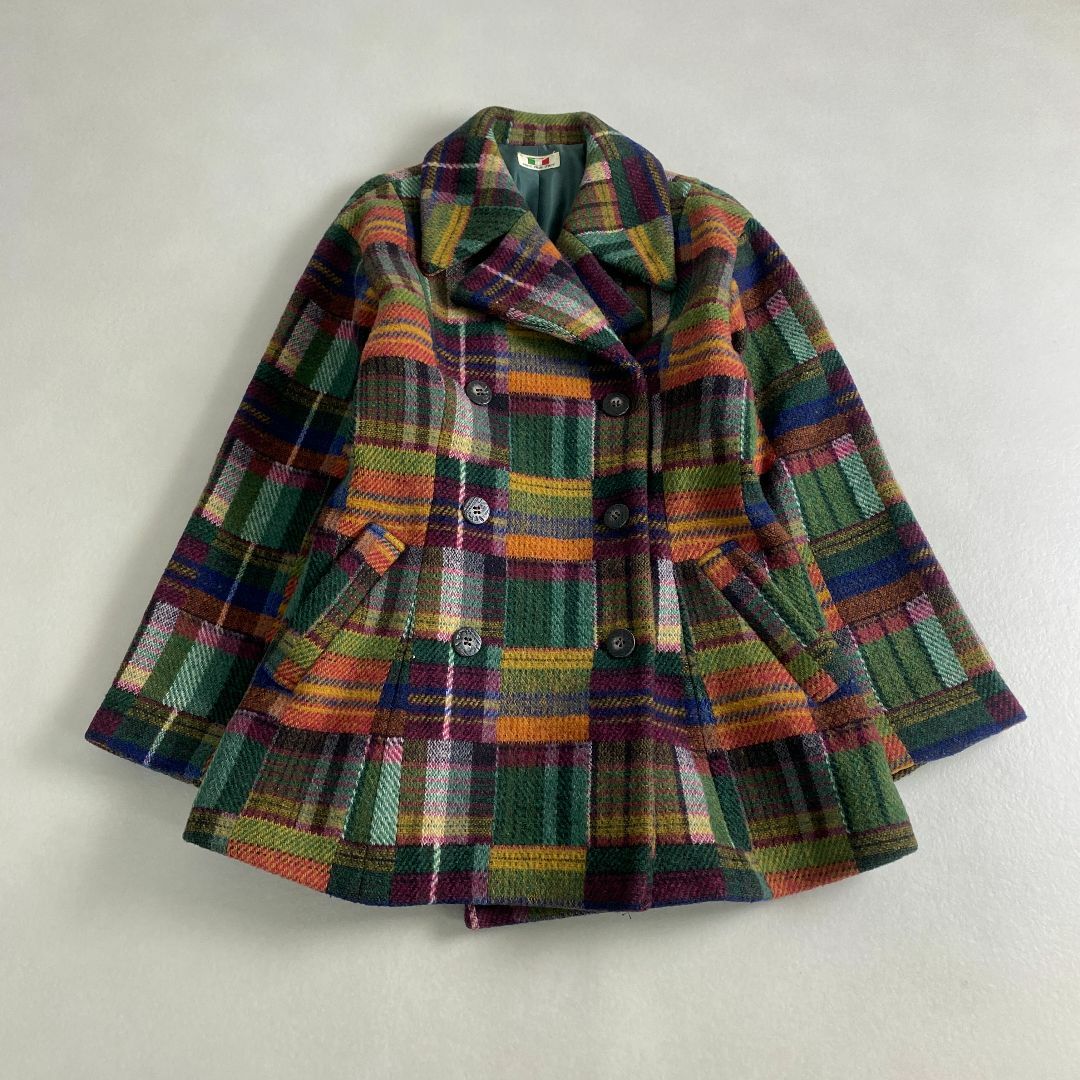 VINTAGE - 美品　ヴィンテージ　コート　ピーコート　イタリア製　奇抜カラー　希少