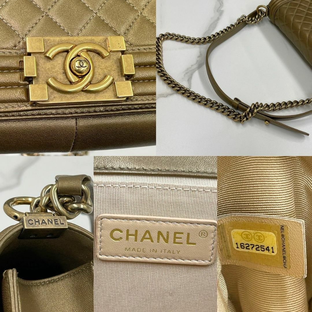 CHANEL - 美品☆ ボーイシャネル ショルダーバッグ ブロンズ CHANEL - 美品☆ ボーイシャネル ショルダーバッグ ブロンズ