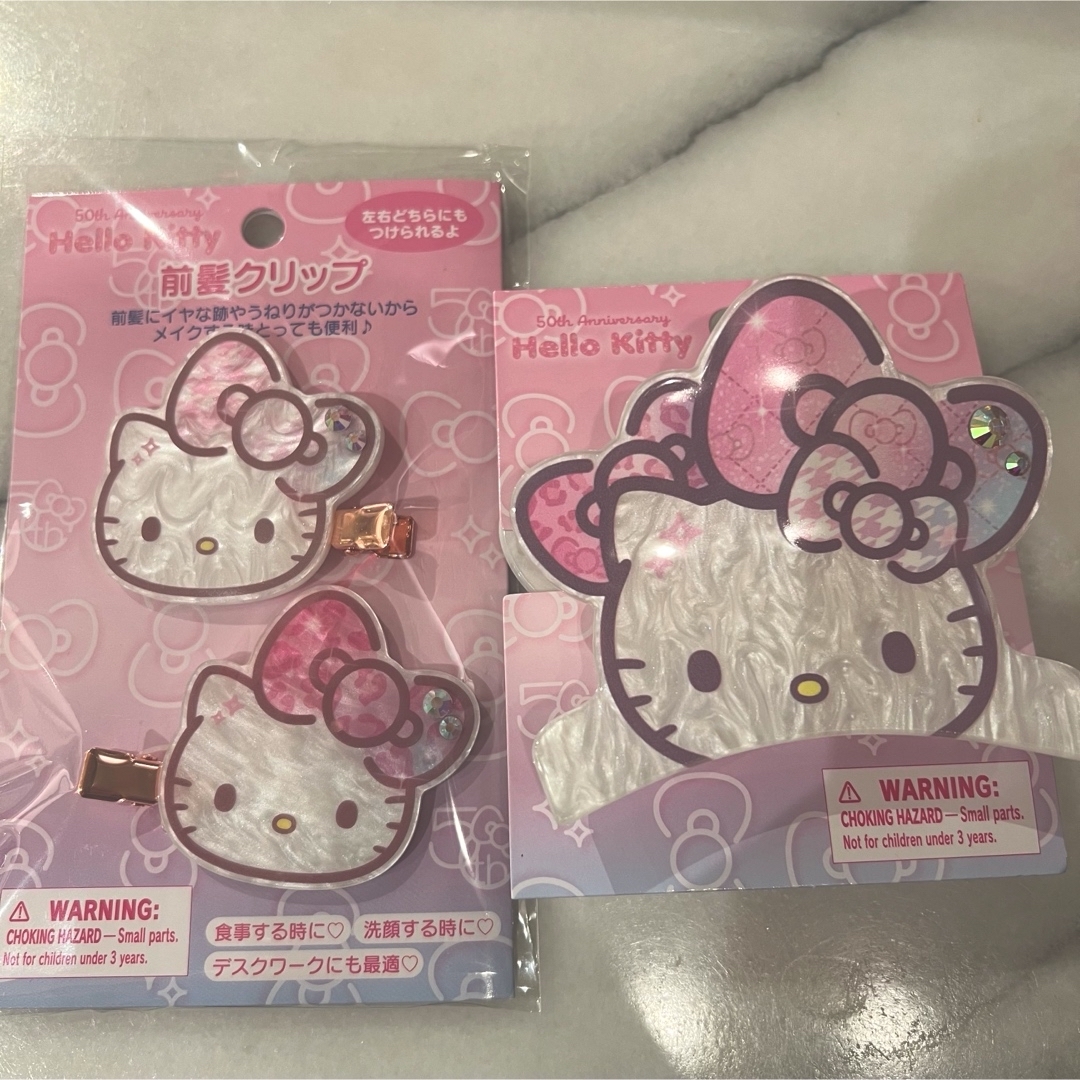 サンリオ ハローキティ 50周年 バンスクリップ ヘアクリップ サンリオ ハローキティ 50周年 バンスクリップ ヘアクリップ