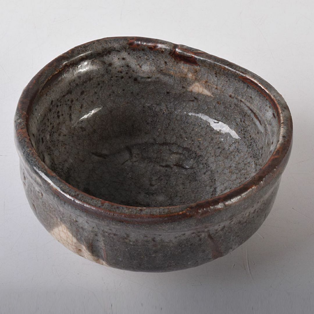 人気No.1 茶道具 陶芸 R7989 V 時代箱 升形茶碗 鼠志野焼 工芸品