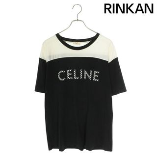 セリーヌ(CELINE)のセリーヌ  21SS  2X839500O チェックプリントスタッズ付きバイカラールーズTシャツ メンズ M(Tシャツ/カットソー(半袖/袖なし))