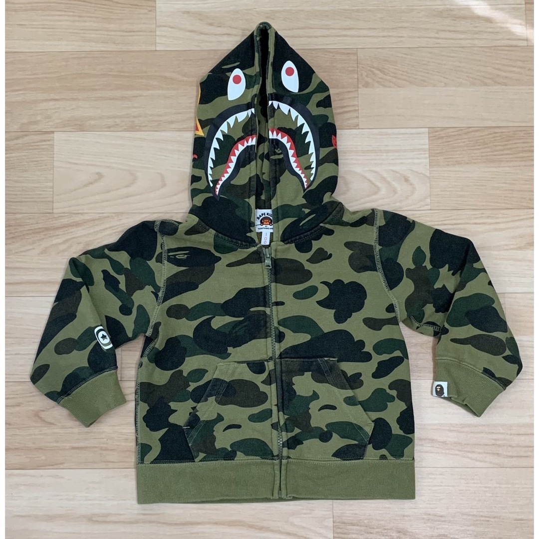激レア APE キッズ kids カモ シャークパーカー 100 パーカー 激レア APE キッズ kids カモ シャークパーカー 100 パーカー