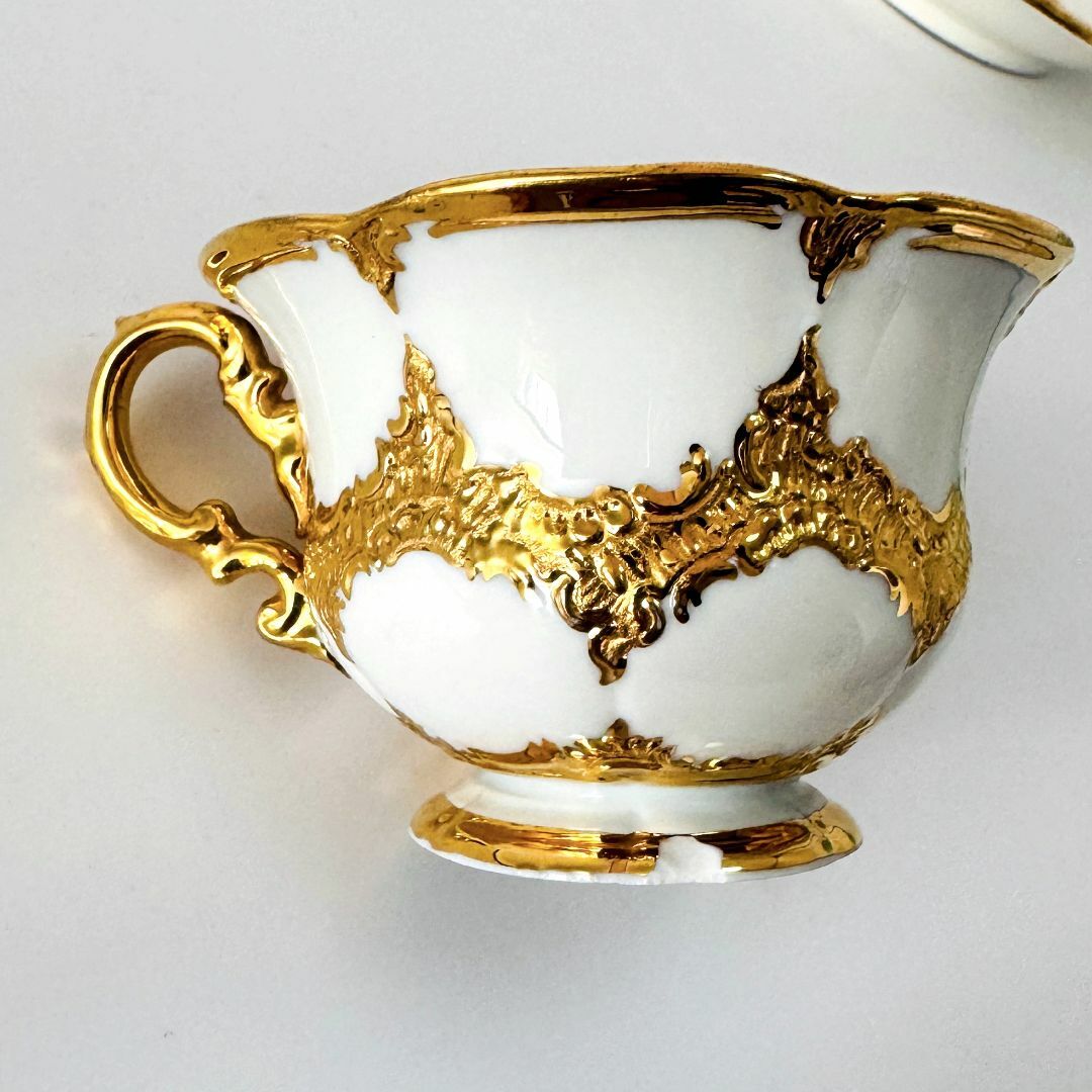 MEISSEN - ☆マイセン☆1級品/カップ&ソーサ/花柄/ゴールド MEISSEN - ☆マイセン☆1級品/カップ&ソーサ/花柄/ゴールド