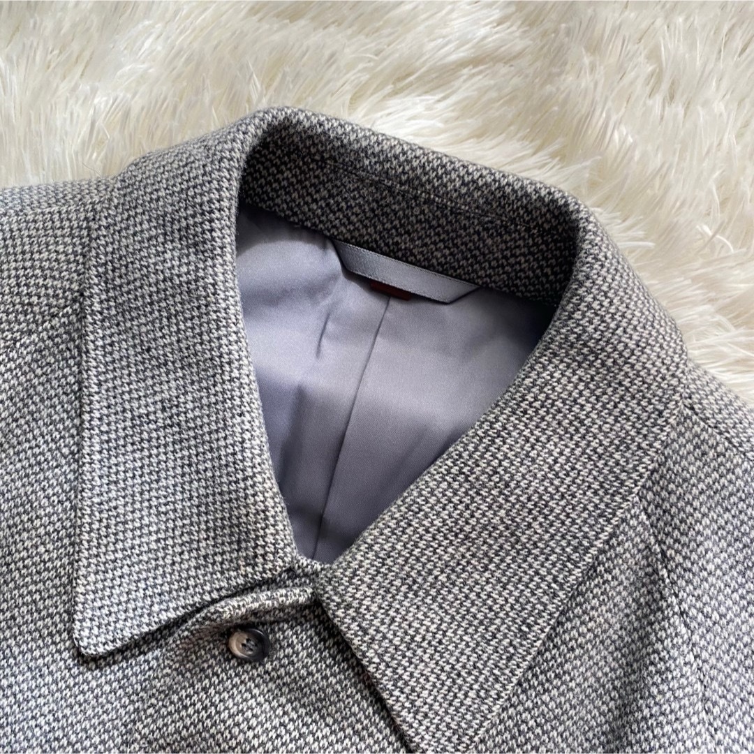 三越 - 高級カシミヤ混○美品○英国調ハウンドトゥース柄 ステン 三越 - 高級カシミヤ混○美品○英国調ハウンドトゥース柄 ステン