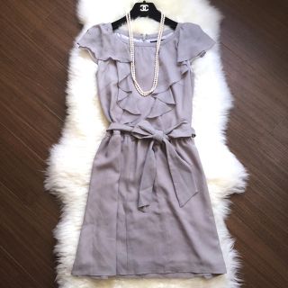 ロペ(ROPE’)の新品♡ROPE 定価3万 サイズ7 シフォンワンピース。♪:*°(ひざ丈ワンピース)