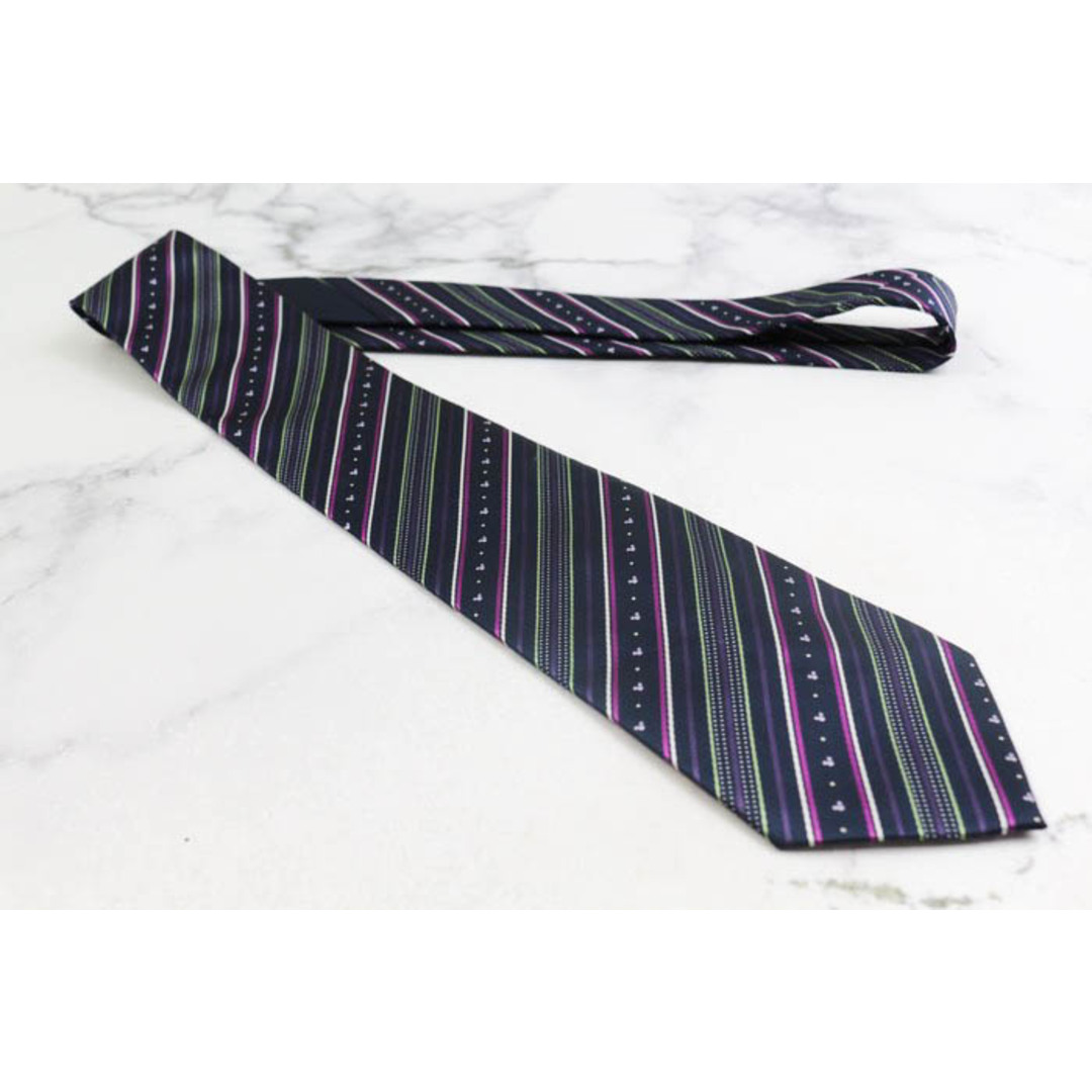 Disney(ディズニー)のディズニー ブランド ネクタイ ミッキー ストライプ柄 ドット PO メンズ ネイビー Disney メンズのファッション小物(ネクタイ)の商品写真