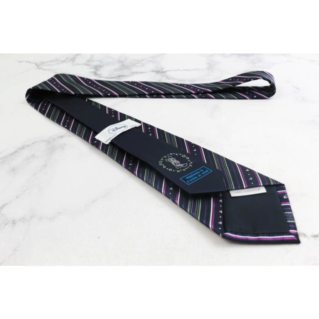 Disney(ディズニー)のディズニー ブランド ネクタイ ミッキー ストライプ柄 ドット PO メンズ ネイビー Disney メンズのファッション小物(ネクタイ)の商品写真