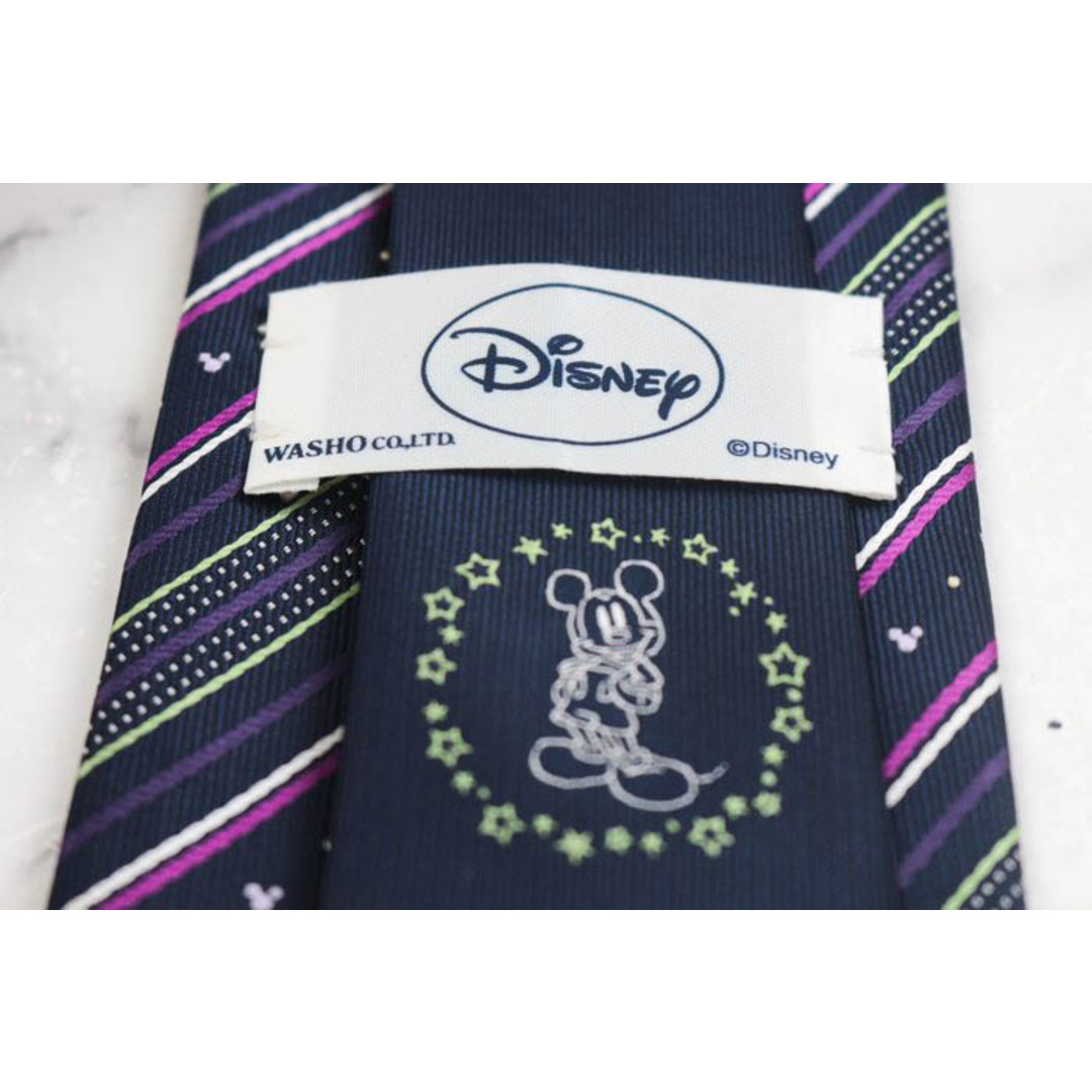 Disney(ディズニー)のディズニー ブランド ネクタイ ミッキー ストライプ柄 ドット PO メンズ ネイビー Disney メンズのファッション小物(ネクタイ)の商品写真