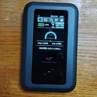 富士ソフト 5Gモバイルルーター ブラック FS050WMB1(PC周辺機器)