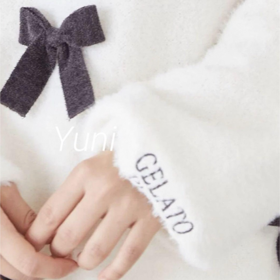 gelato pique - 正規品♡リボンプルオーバー♡オフホワイトの gelato pique - 正規品♡リボンプルオーバー♡オフホワイトの